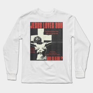 jesus loves you vintage art Long Sleeve T-Shirt